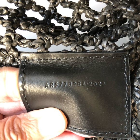 Saint Laurent YSL Oxalis Black Woven Leather Shoulder Bag - Picture 10 of 15